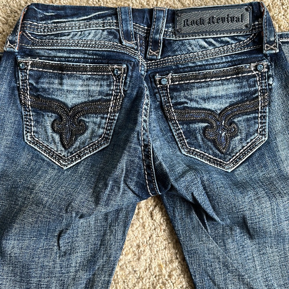 Rock Revival Doris Sequin, Skinny, low-rise, size 26